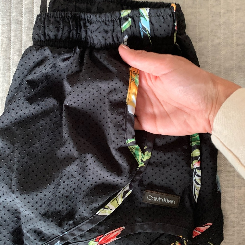 Black Calvin Klein athletic shorts